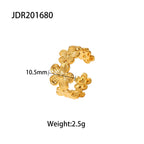 18K Gold Cherry Blossom Flower Band Ring