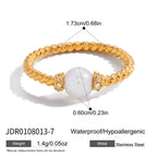 18K Gold Soft Temptation Simple Pearl Stacking Ring