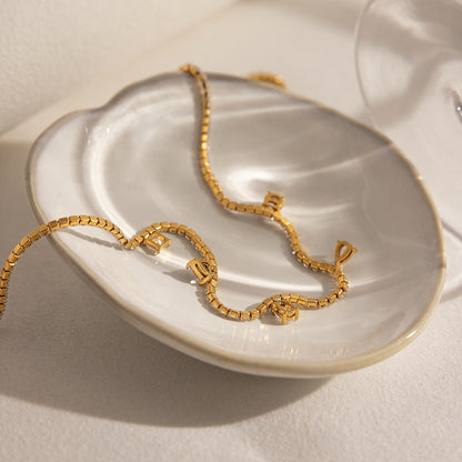 18K Gold Eternal Brilliance Tennis Dainty Choker Necklace