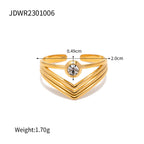 18K Gold Star Shining Ring