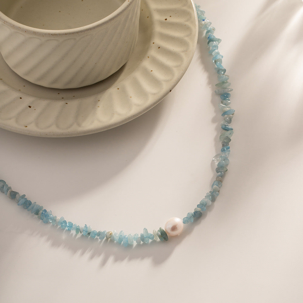 18K Gold Summer Breeze Beaded Pearl Necklace