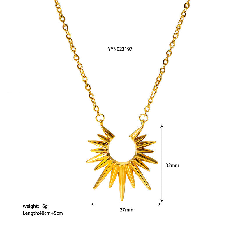 18K Gold Glowing Sun Dangle Earrings