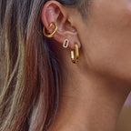 18K Gold Essential Everyday Small Hoop Huggie Earrings