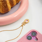 18K Gold Pink Majesty Bow Pendant Necklace