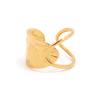 18K Gold Balance Geometric Statement Band Ring
