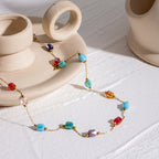 18K Gold Color Candy Beaded Chain Necklace
