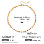 18K Gold Confetti Petal Link Flower Chain Necklace Jewelry Set