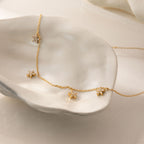 18K Gold Star Flower Dainty Chain Y Shape Layered Necklace Set