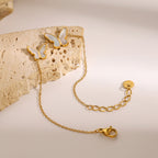 18K Gold Butterfly Bracelet