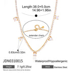 18K Gold Eternal Brilliance Tennis Dainty Choker Necklace