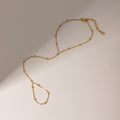 18K Gold Waterproof Minimalist Hand Chain Bracelet