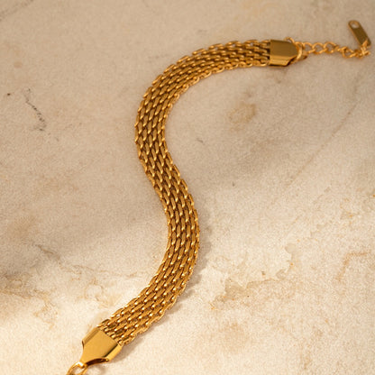 18K Gold Watch Chain Bracelet