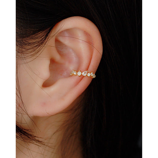 18K Gold Minimalist Bling Ear Cuff