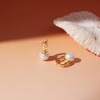 18K Gold Soft Brilliance Pearl Stud Earrings