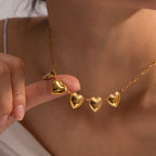 18K Gold Heart Full of Love Pendant Necklace
