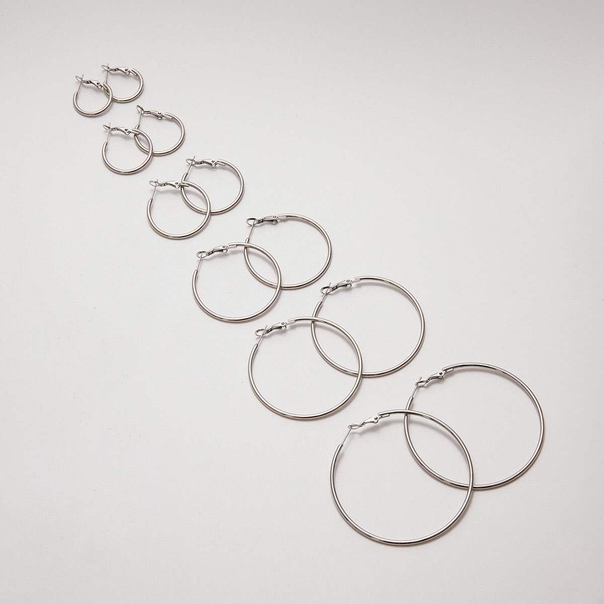 18K Gold and Silver Minimalist Essential Hoop Huggie Earrings