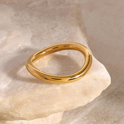 18K Gold and Silver Clean Lines Chic Stacking Rings