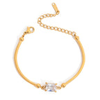 18K Gold Love Me Loud Heart Statement Chain Bracelet