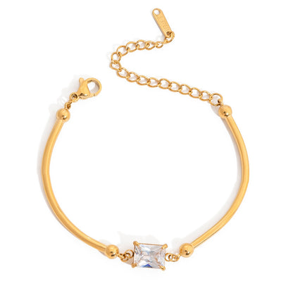 18K Gold Love Me Loud Heart Statement Chain Bracelet