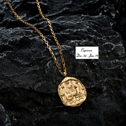 18K Gold Renaissance Zodia Pendant Necklace