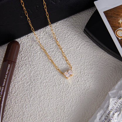 18K Gold Perfect Match Pendant Rope Chain Necklace Set