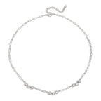 18K Gold Pearl Talk Simple Paper Clip Chain Necklace