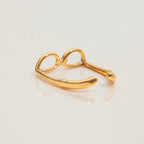 18K Gold Sexy Nerd Dainty Glasses Stacking Cuff Ring