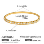 18K Gold Starlight Seduction Color Gem Bangle Bracelet