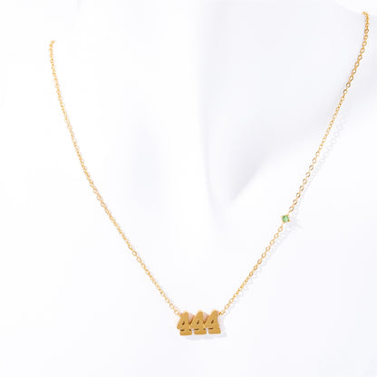 18K Gold Angel Numbers Choker Necklace