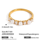 18K Gold Pink Princess Statement Stacking Rings