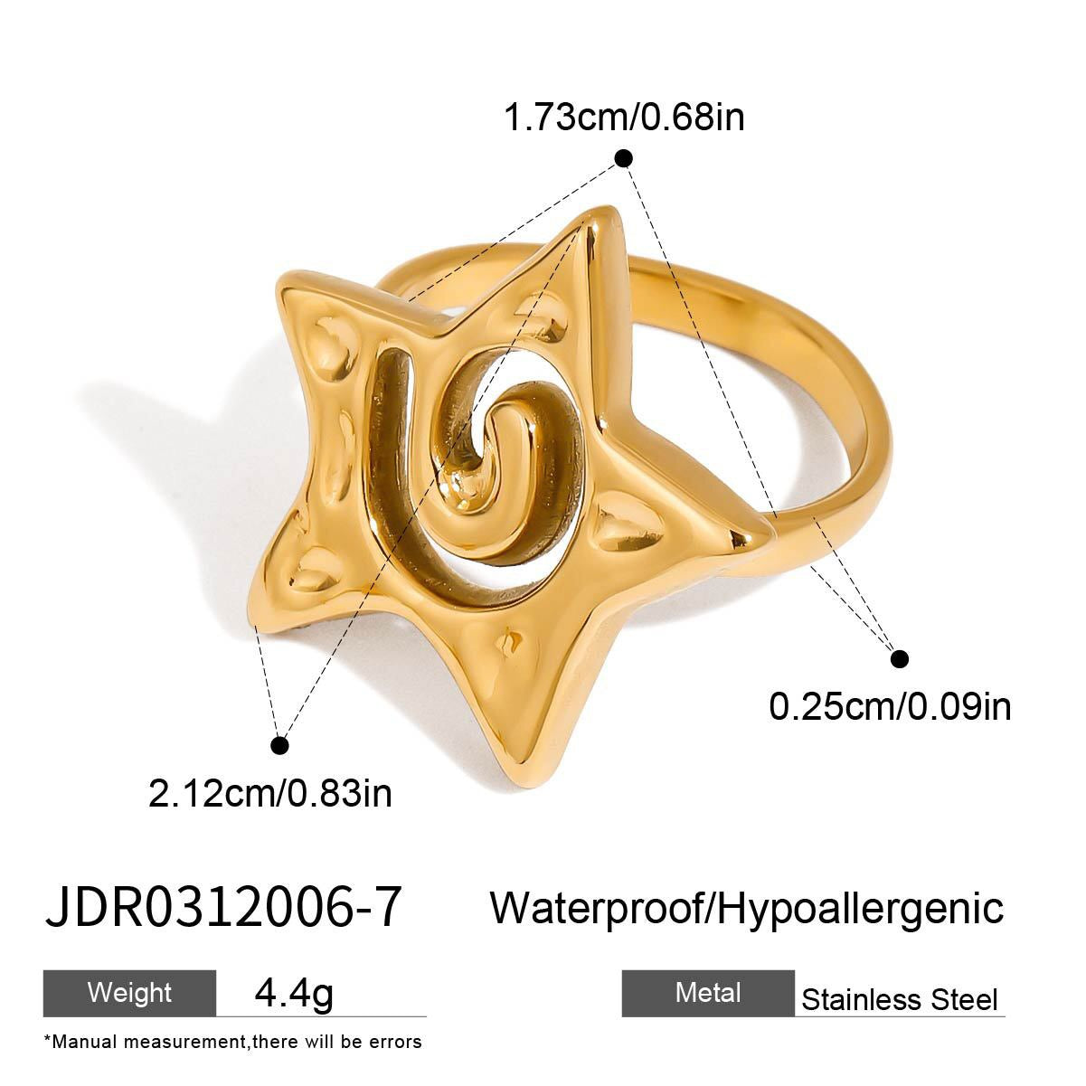 18K Gold Born to Shine Star Statement Ring