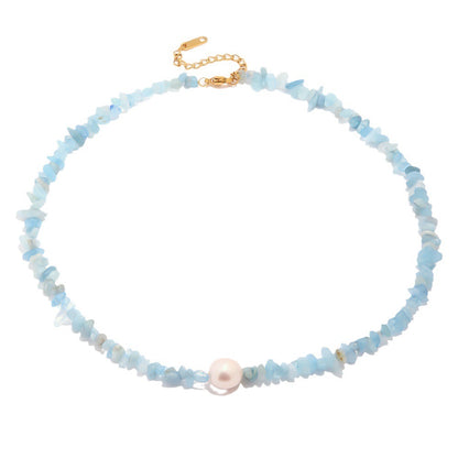 18K Gold Summer Breeze Beaded Pearl Necklace