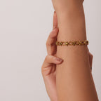 18K Gold Classic Circle Chain Bracelet