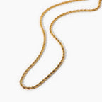 18K Gold Rope Chain Necklace