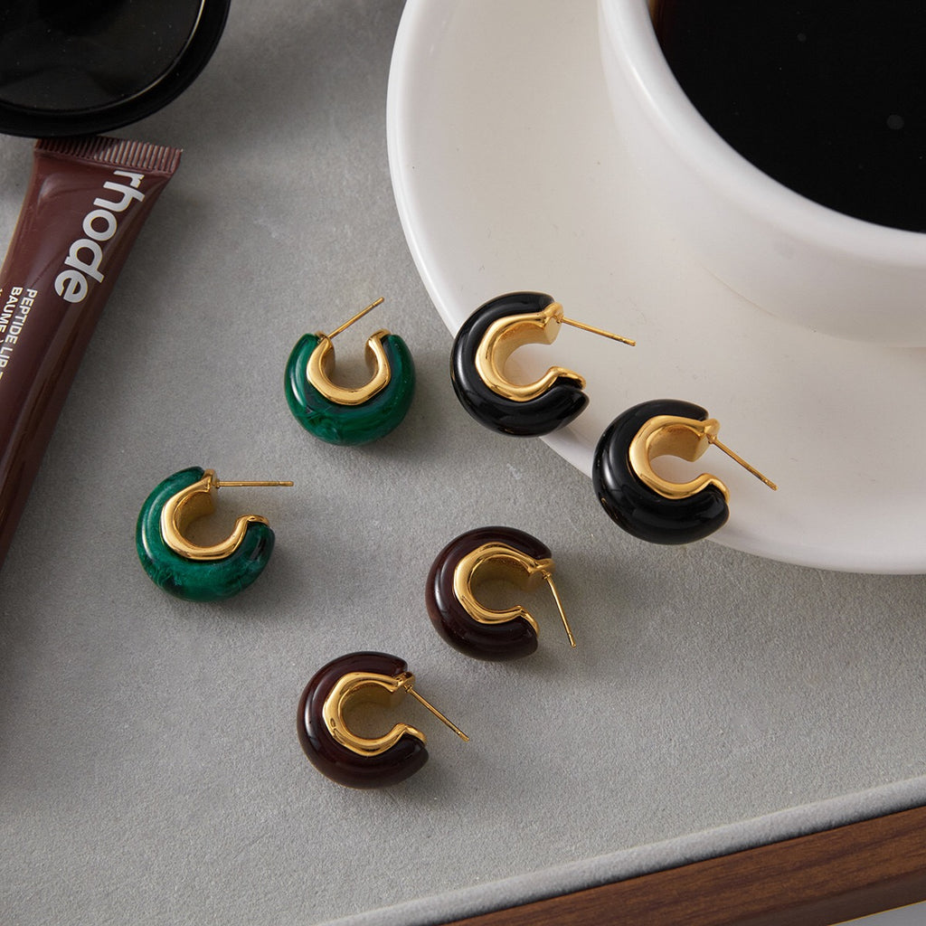 18K Gold Cozy Season Small Hoop Huggie Earrings
