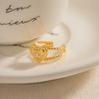 18K Gold Vintage Inspired Heart Ring