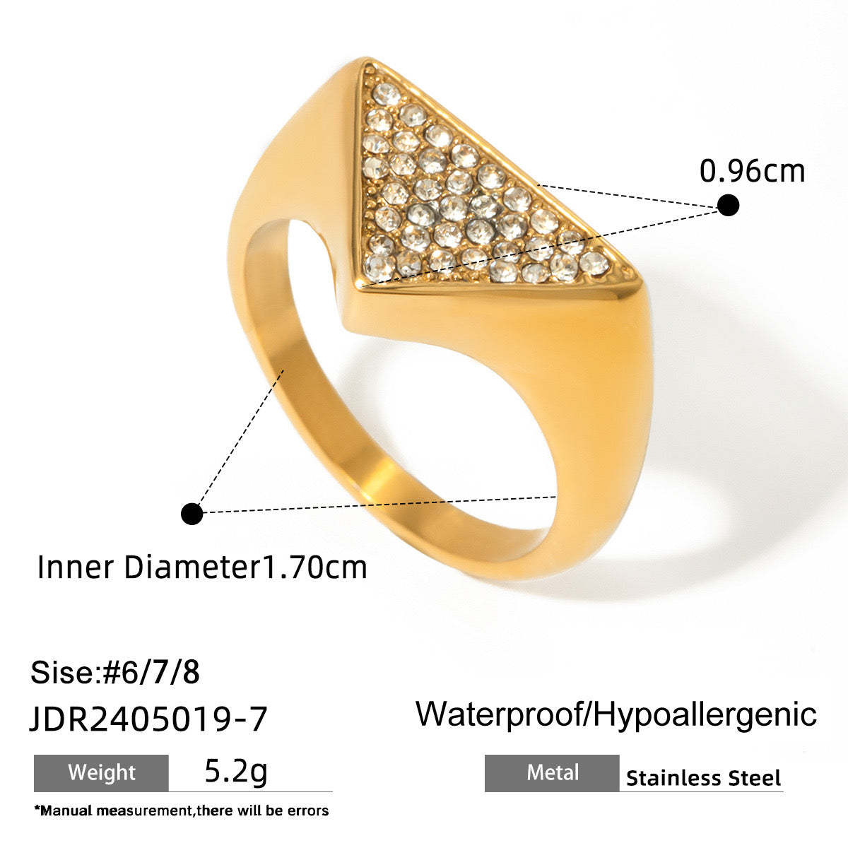 18K Gold Triangle Signet Ring