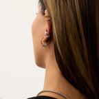 18K Gold Unique Huggie Ear Cuffs