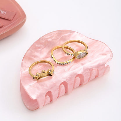 18K Gold Moon Bling Slim Stacking Rings Set