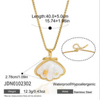 18K Gold Salt Air Seashell Pendant Necklace