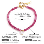 18K Gold Summer Carnival Color Beaded Charm Bracelet
