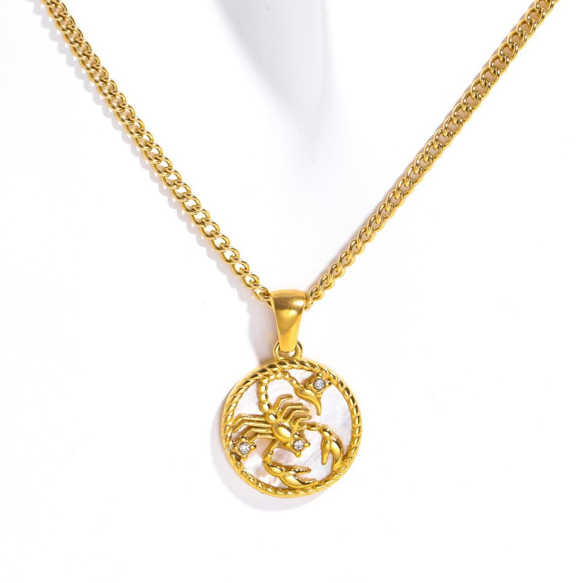 18K Gold Zodiac Astrology Sign Pendant Necklace