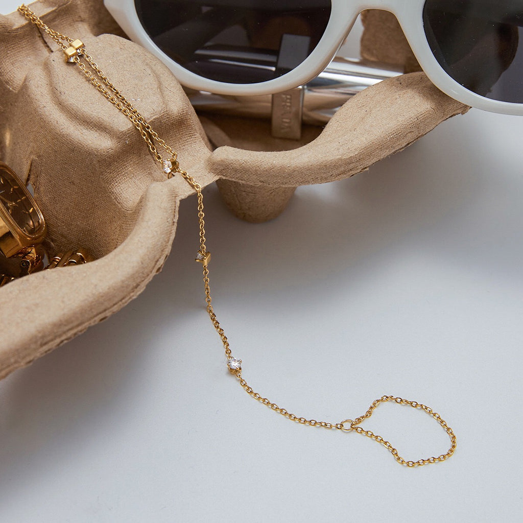 18K Gold Waterproof Simple Elegant Hand Chain Bracelet