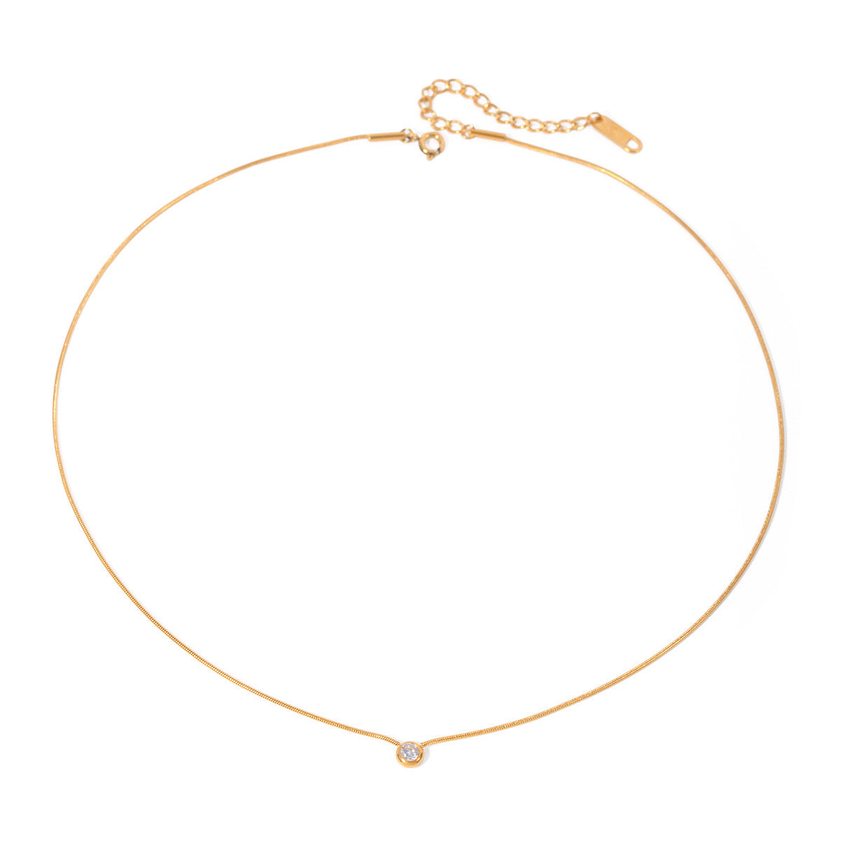 18K Gold Minimalist Lone Star Pendant Necklace