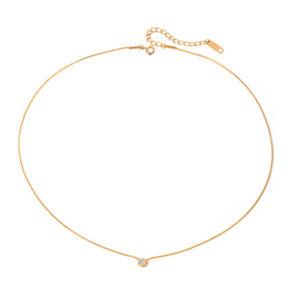 18K Gold Minimalist Lone Star Pendant Necklace