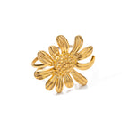 18K Gold Summer Flower Statement Ring