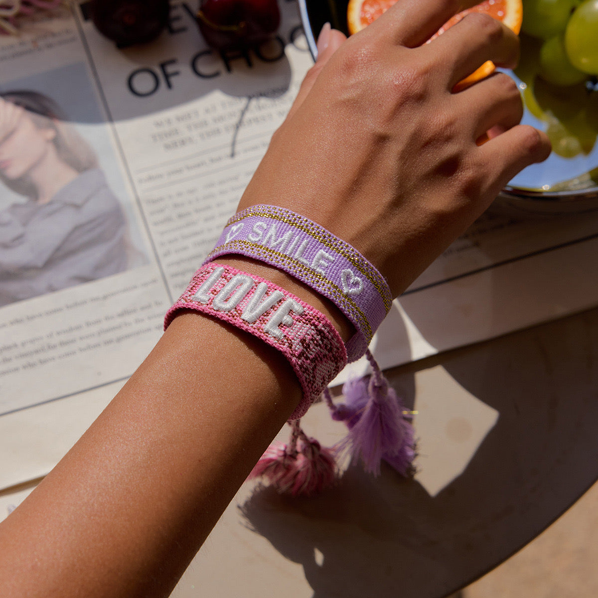 Clean Girl Pink Wristband Friendship Bracelet