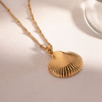 18K Gold Seashell Extra Long Necklace