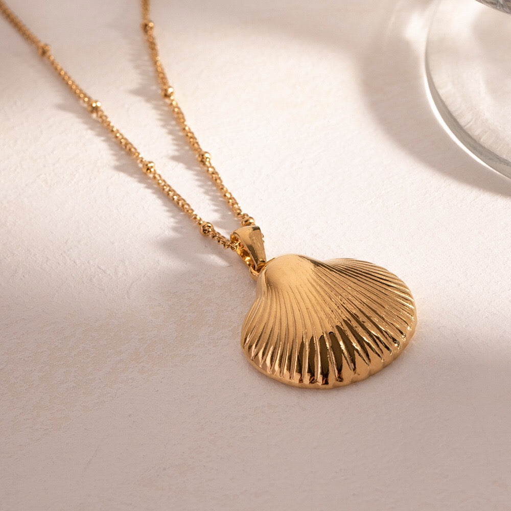18K Gold Seashell Extra Long Necklace