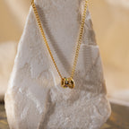 18K Gold Quiet Joy Dainty Ring Pendant Necklace